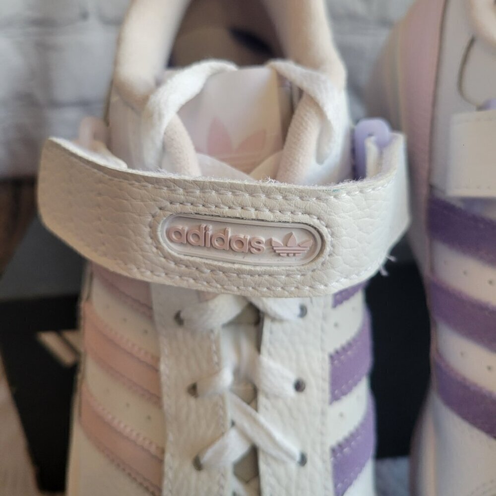 Adidas Forum Low White/ Pink/ Lavender - Picture 2 of 12